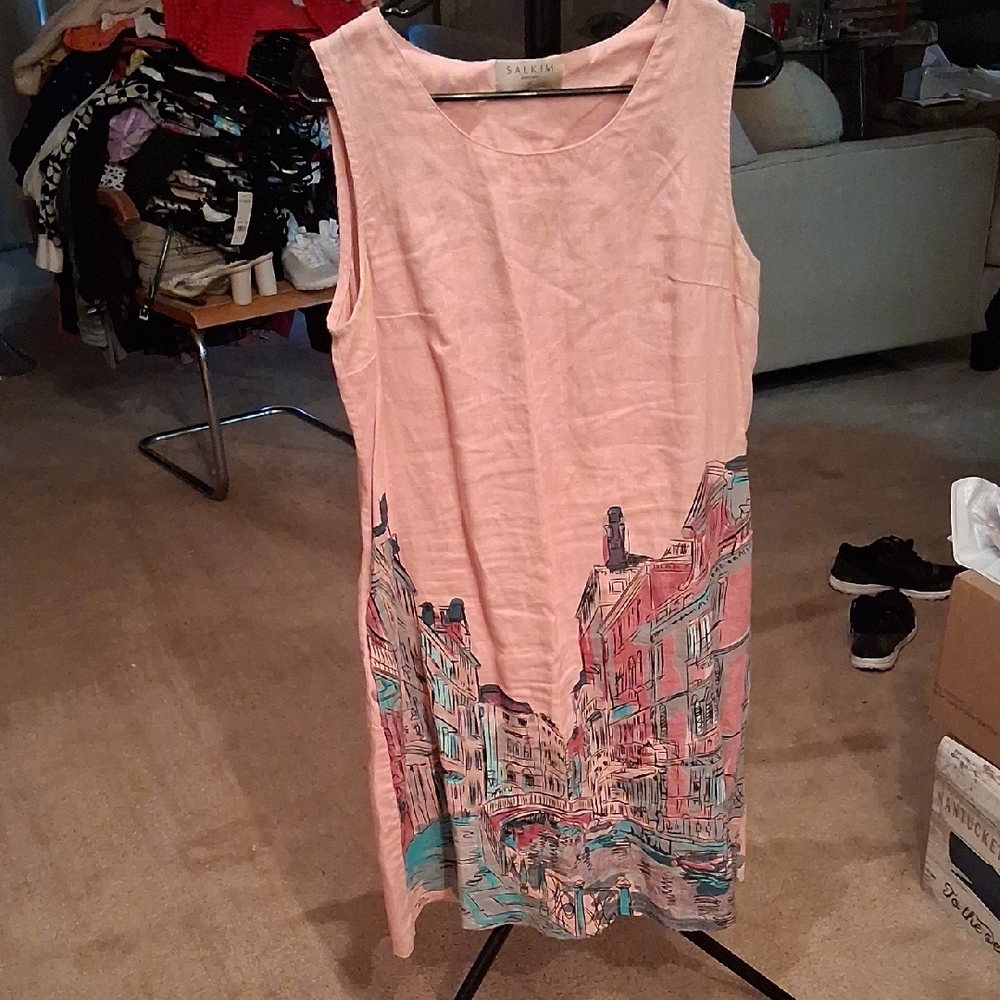 Cityscape Midi Dress - Pink